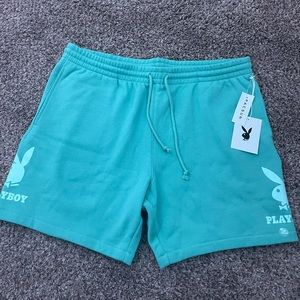 teal playboy boy shorts